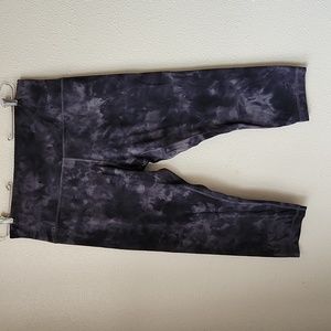 Lululemon Align Crop Diamond Dye Diamond Dye Pitch Grey Graphite Grey Size 14